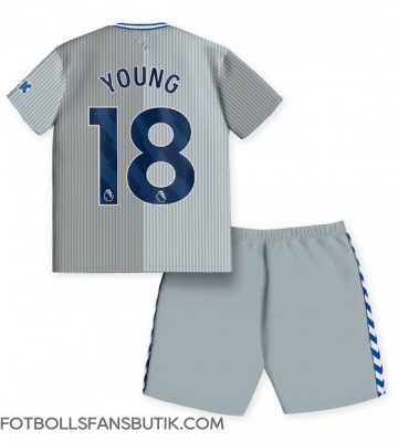 Everton Ashley Young #18 Replika Tredje Tröja Barn 2023-24 Kortärmad (+ Korta byxor)